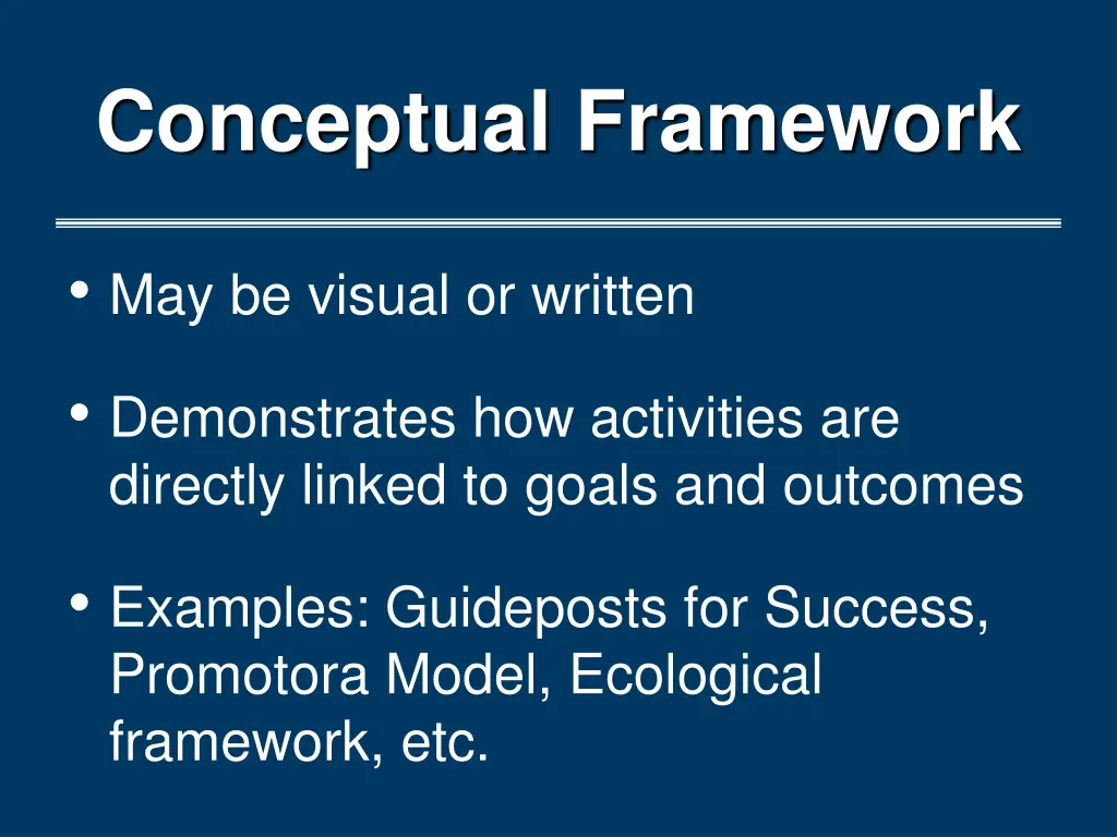 conceptual framework