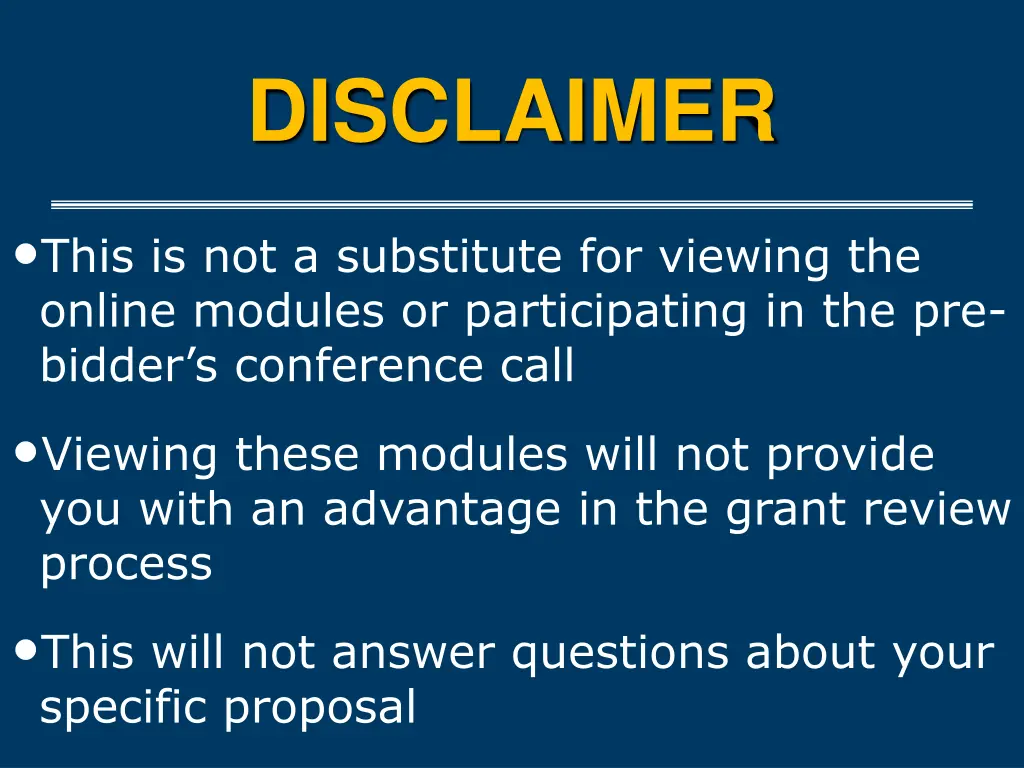 disclaimer