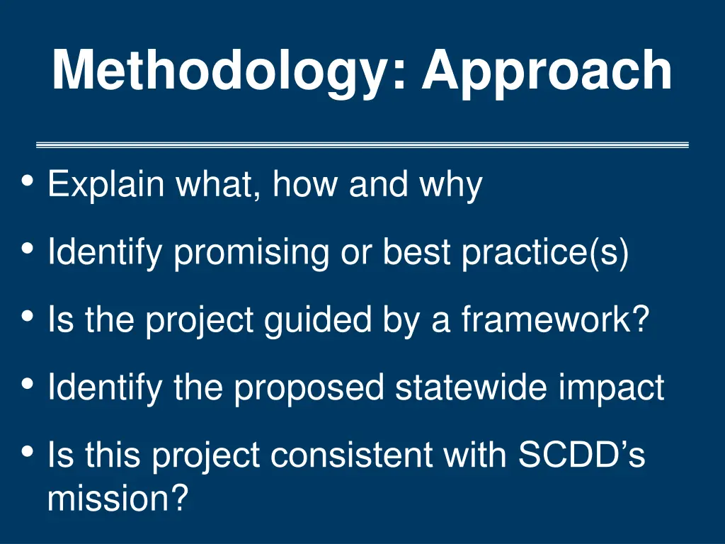 methodology approach