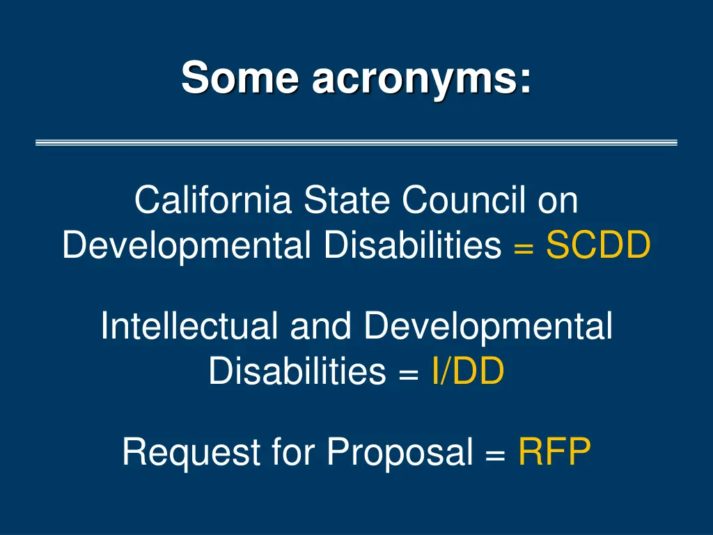 some acronyms