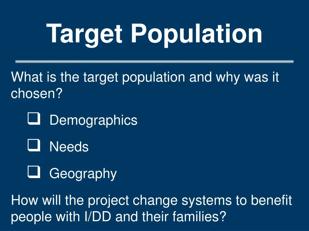 target population