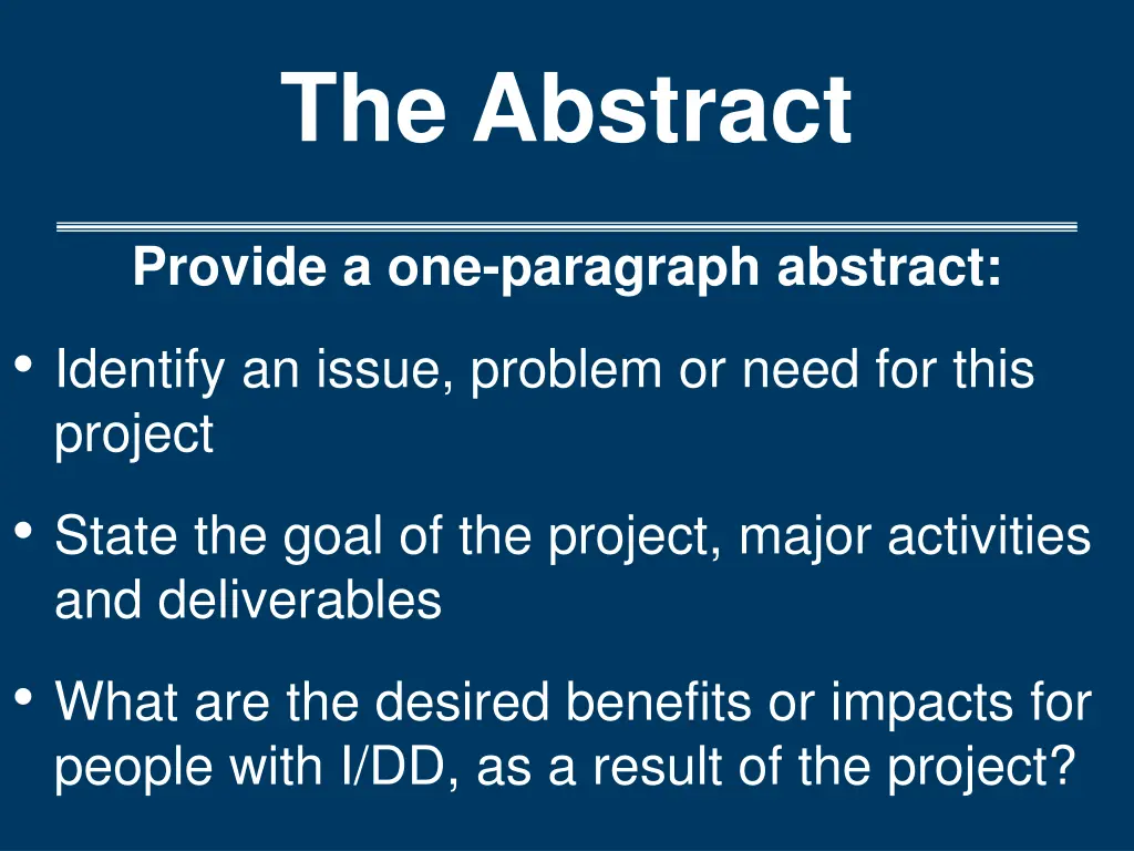 the abstract