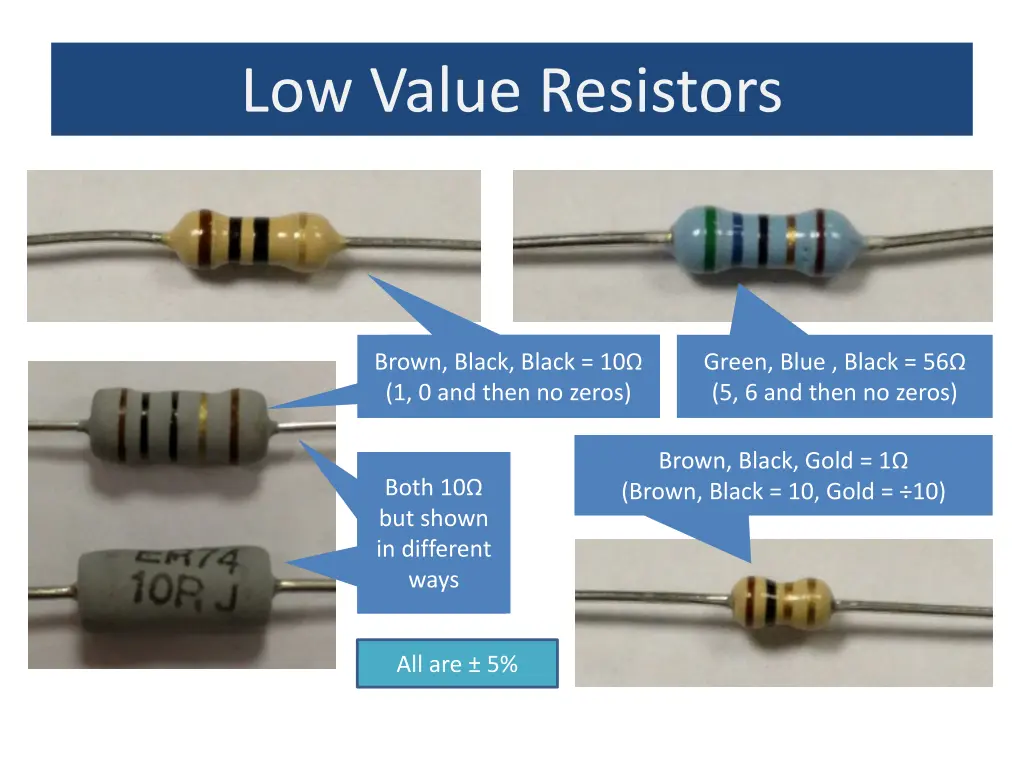 low value resistors 1
