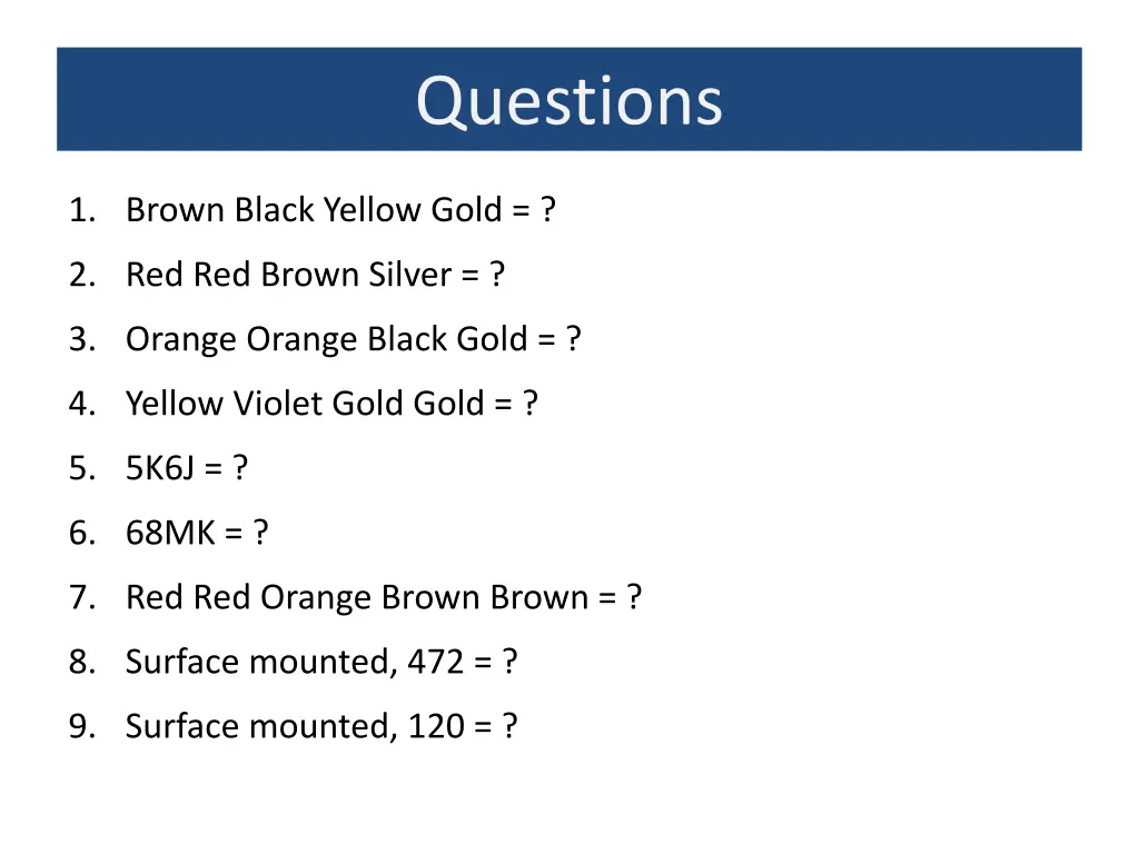 questions