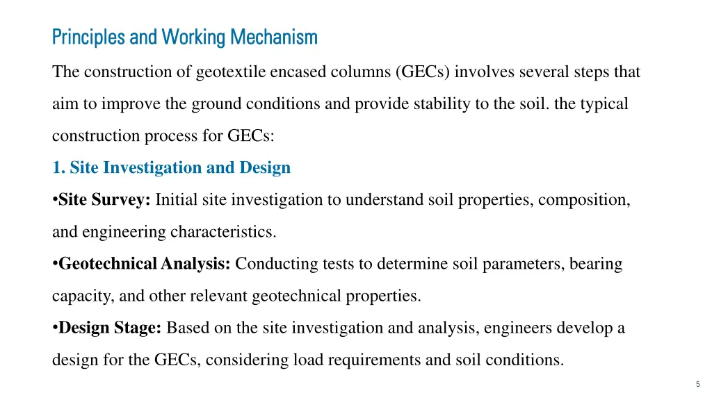 principles and working mechanism principles