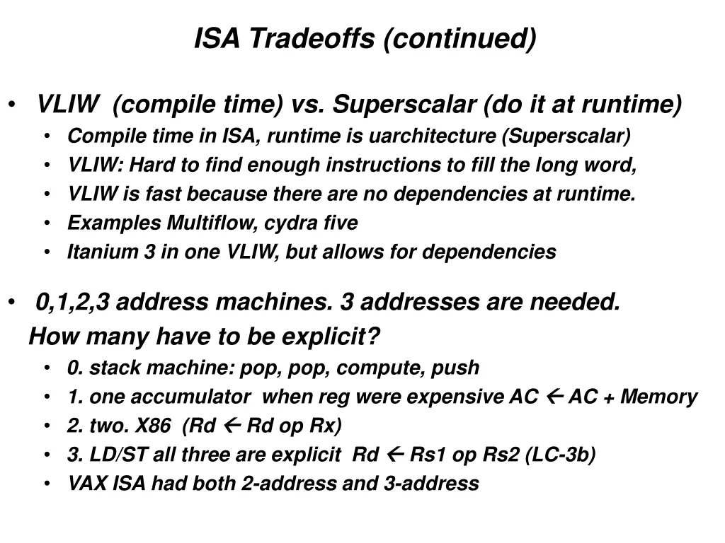 isa tradeoffs continued 3