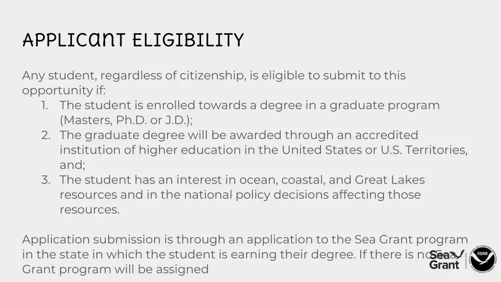 applicant eligibility
