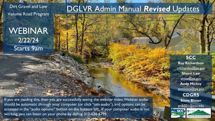 dirt gravel and low volume road program