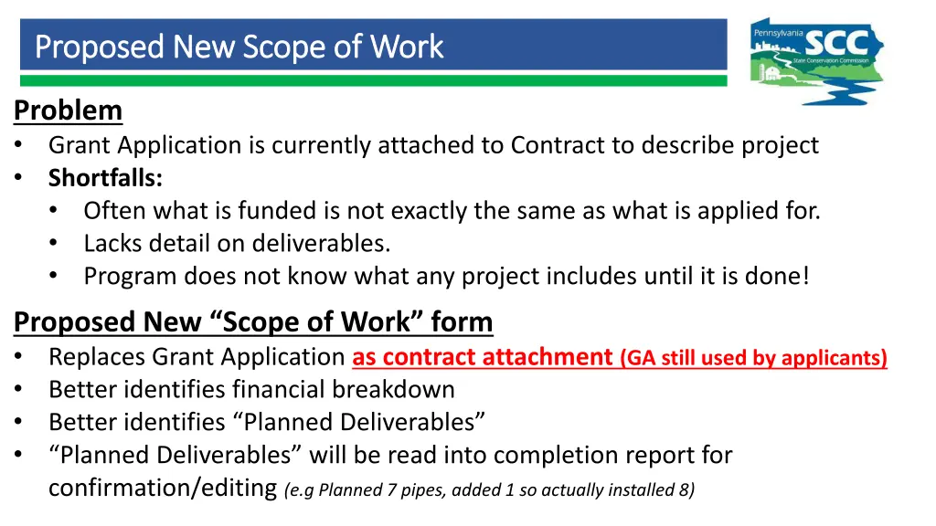 proposed new scope of work proposed new scope 1