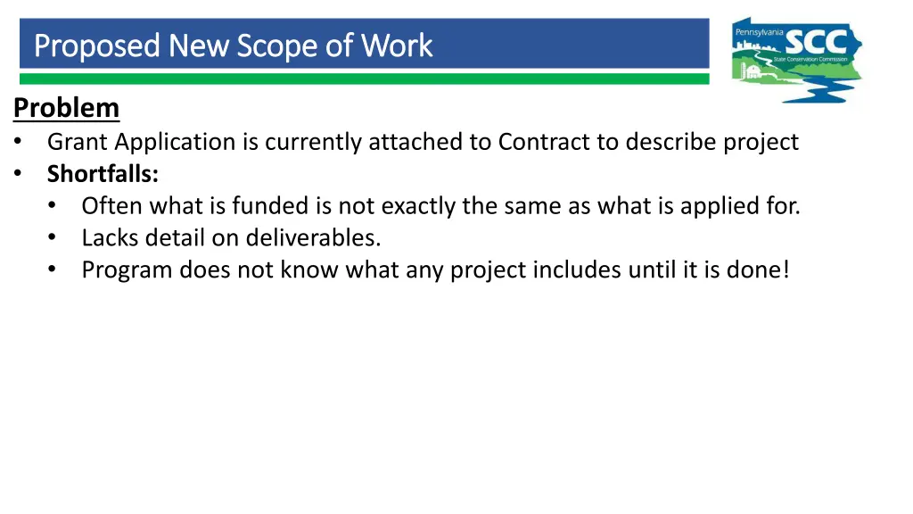 proposed new scope of work proposed new scope