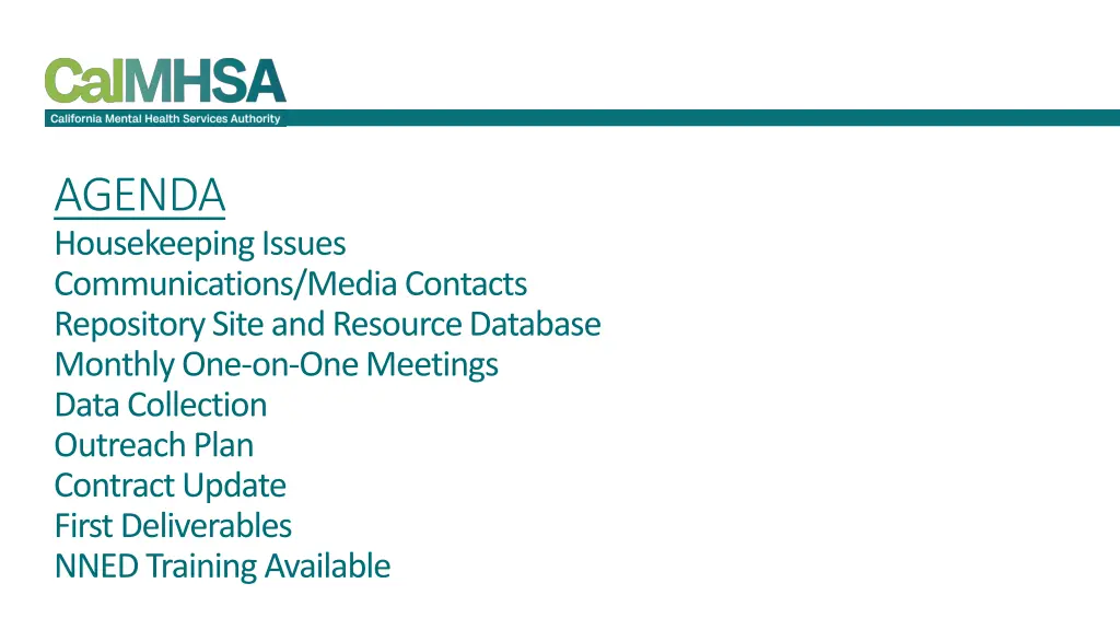 agenda housekeeping issues communications media