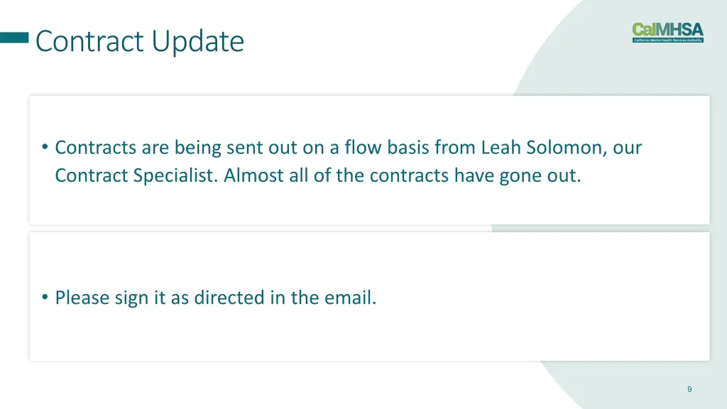 contract update