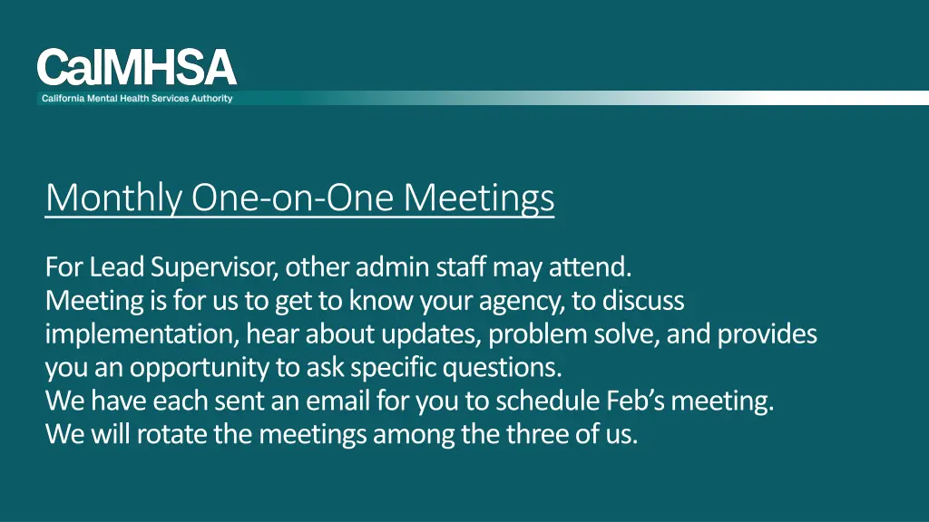 monthly one on one meetings