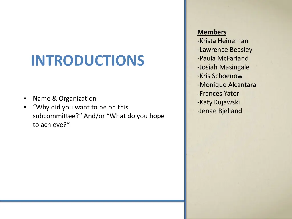 members krista heineman lawrence beasley paula