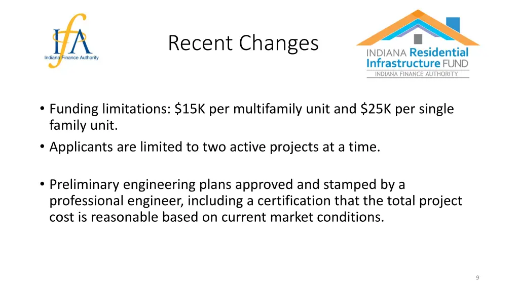recent changes