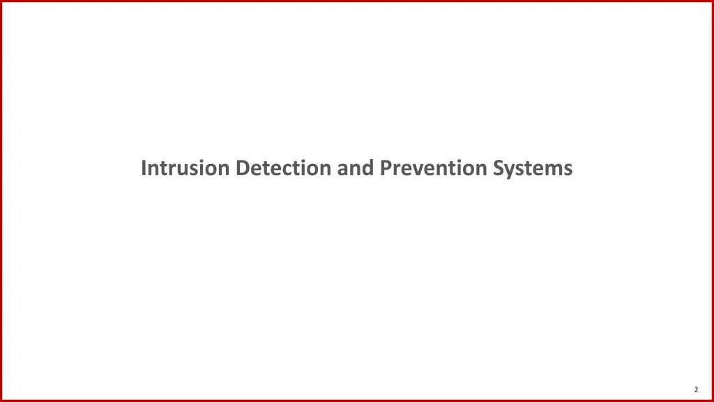 intrusion detection and prevention systems