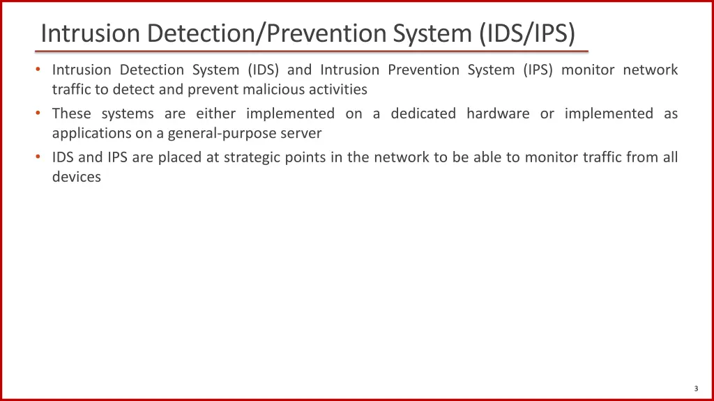 intrusion detection prevention system ids ips
