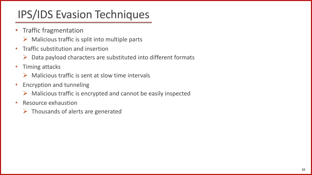 ips ids evasion techniques