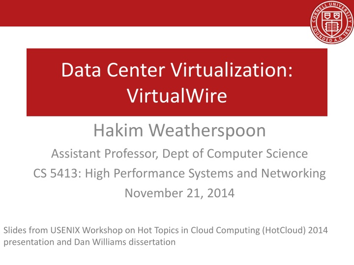 data center virtualization virtualwire