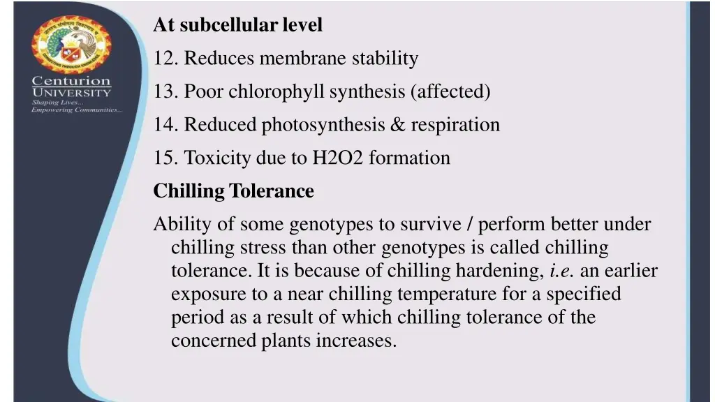 at subcellularlevel 12 reduces membrane stability