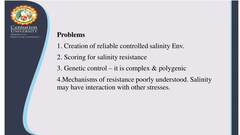 problems 1 creation of reliable controlled