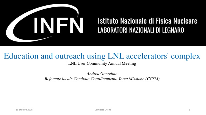 education and outreach using lnl accelerators