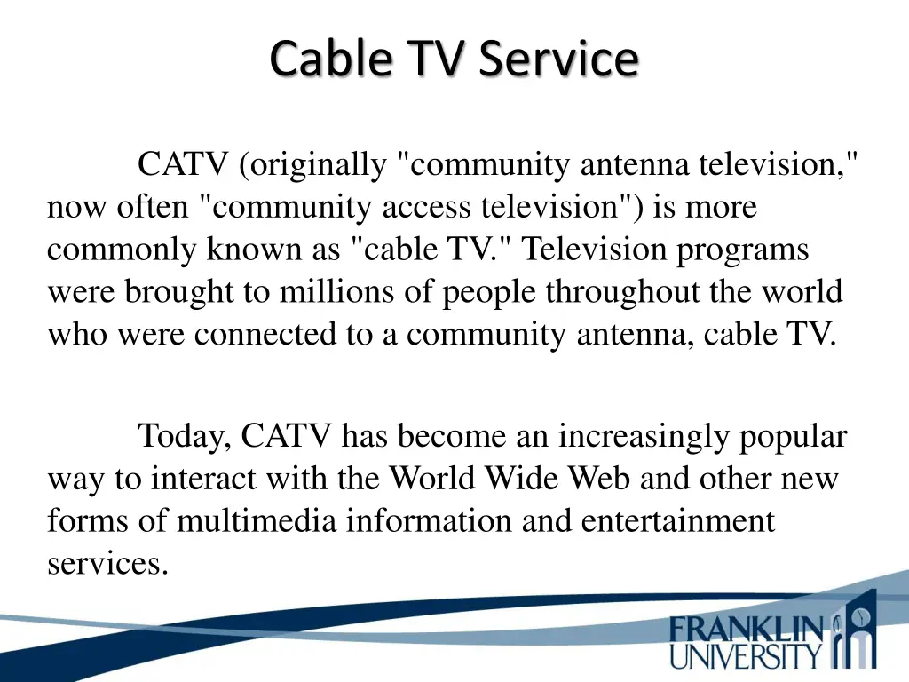 cable tv service