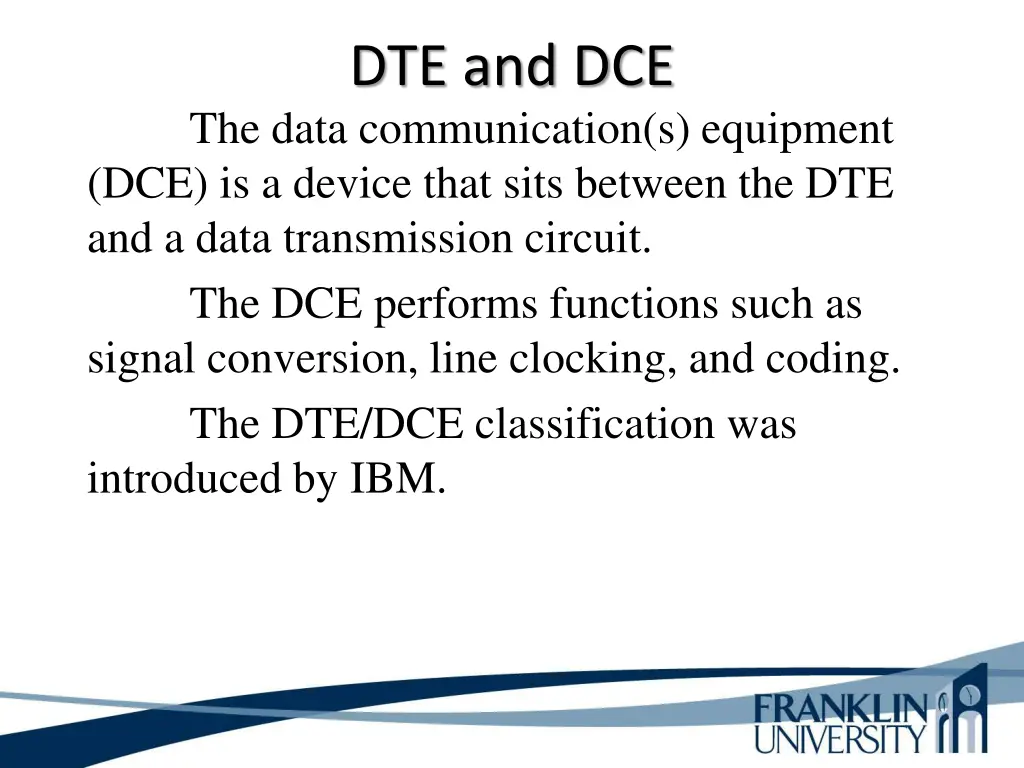 dte and dce the data communication s equipment