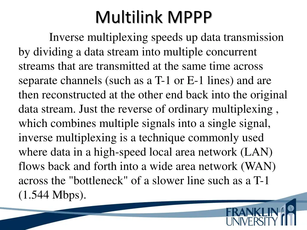 multilink mppp inverse multiplexing speeds