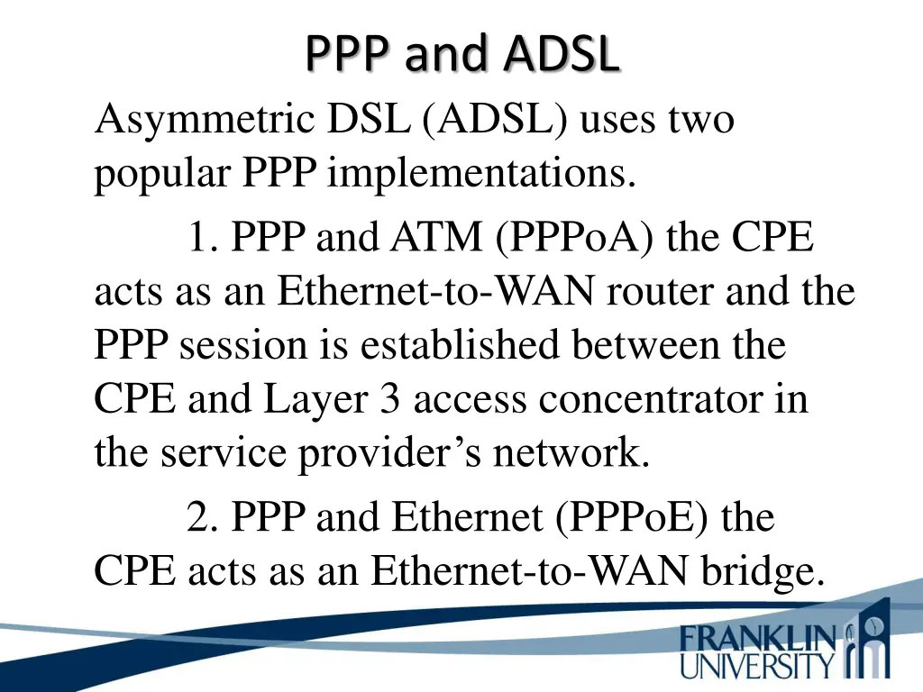 ppp and adsl