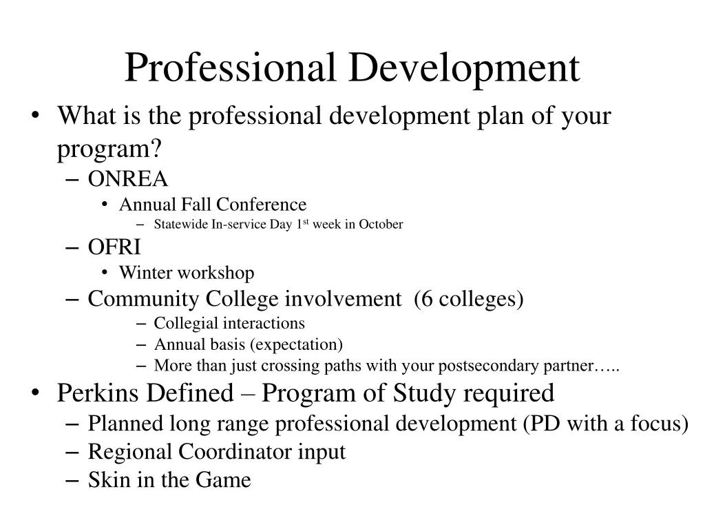 professional development what is the professional
