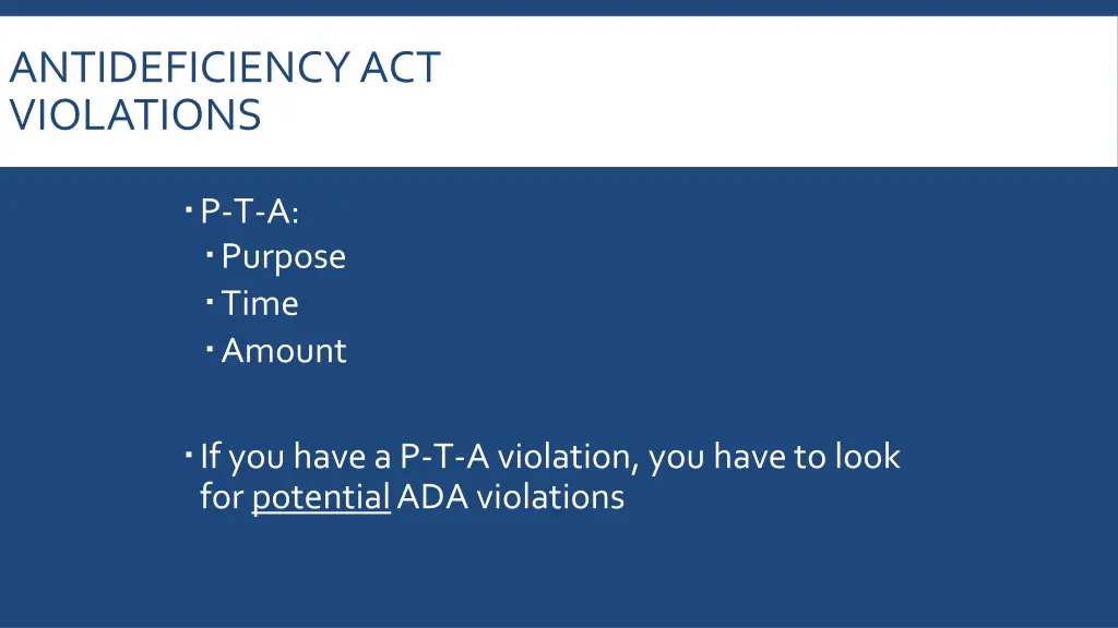 antideficiency act violations