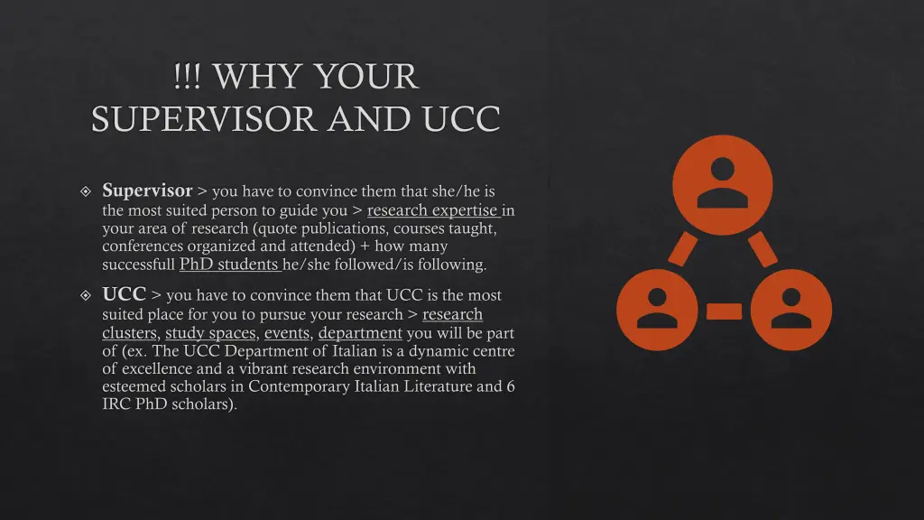 why your supervisor and ucc