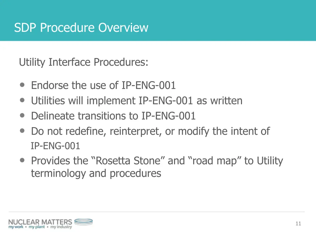 sdp procedure overview 2