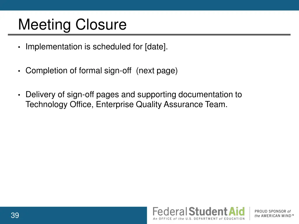 meeting closure