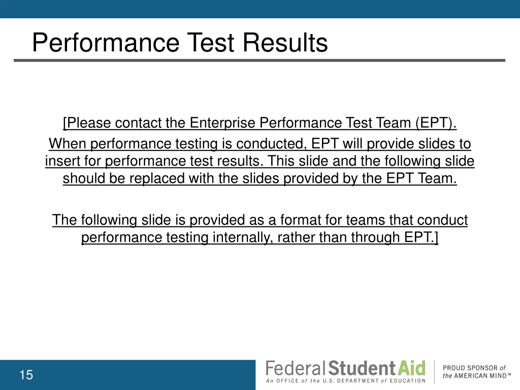performance test results