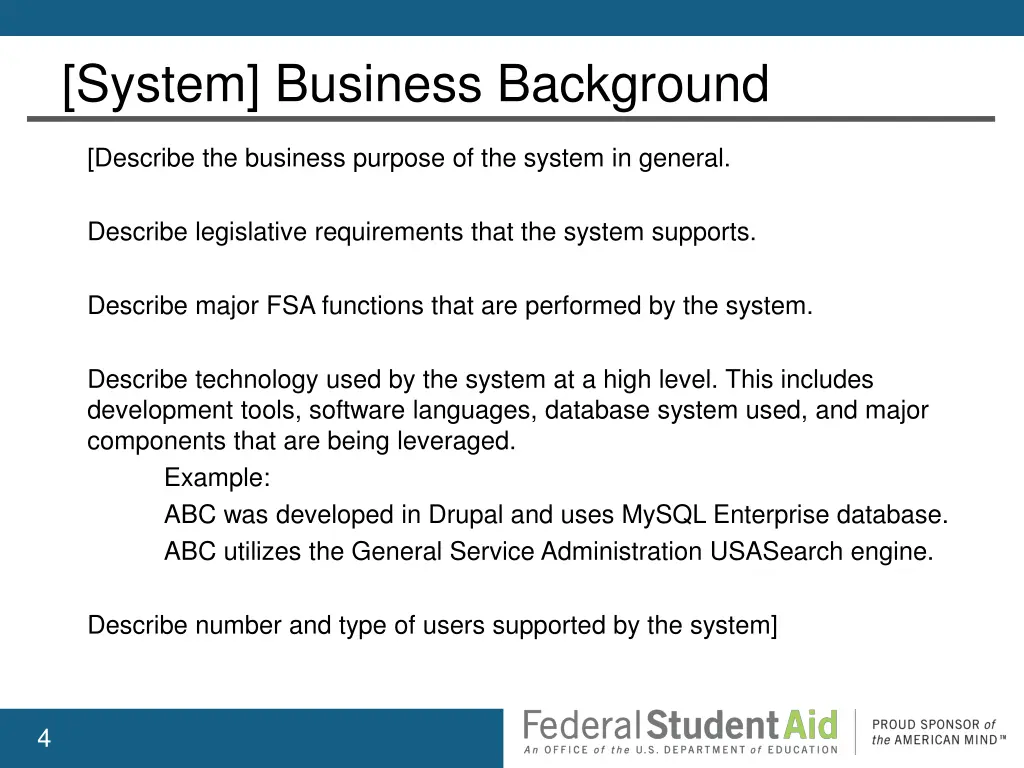 system business background