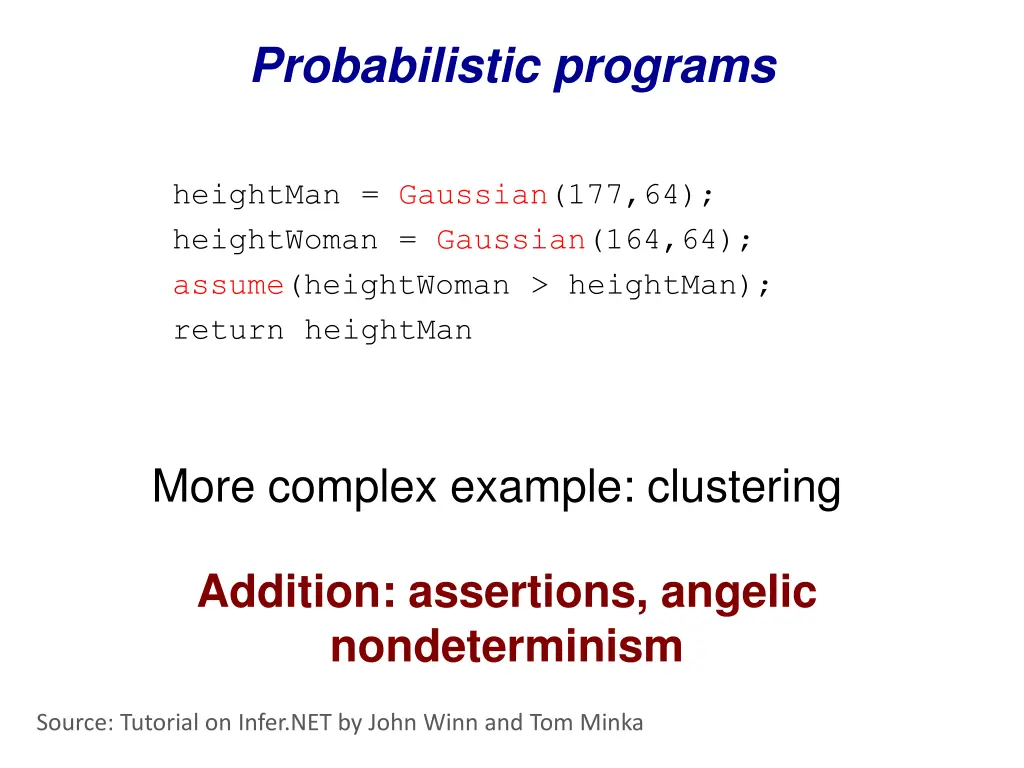probabilistic programs