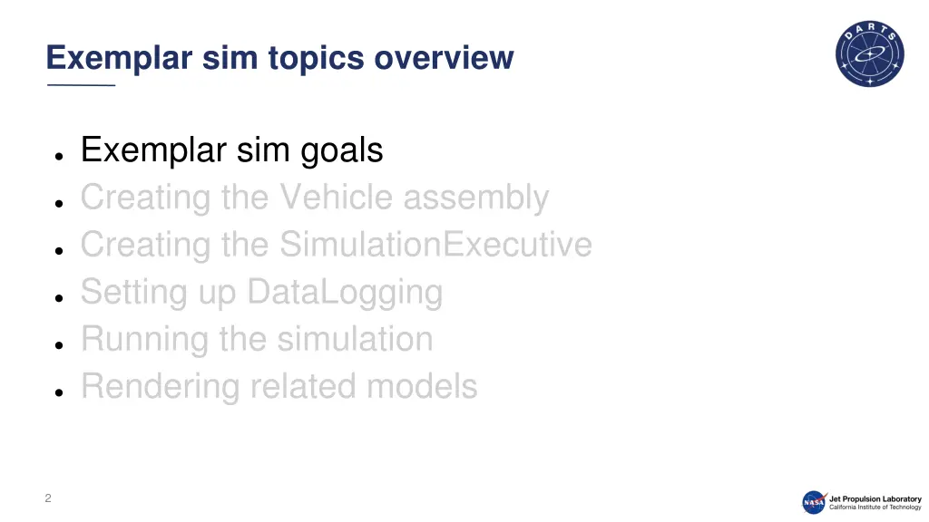 exemplar sim topics overview