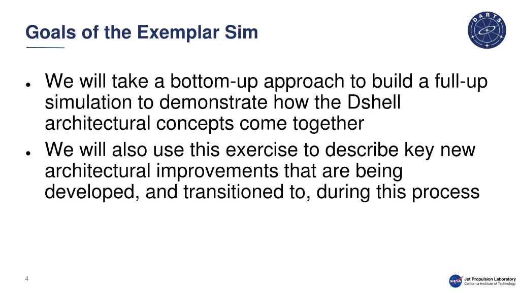 goals of the exemplar sim