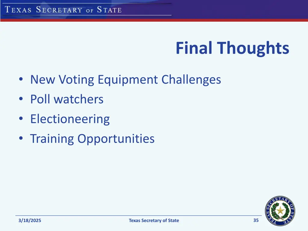 final thoughts