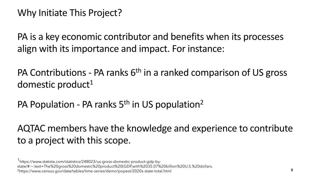 why initiate this project