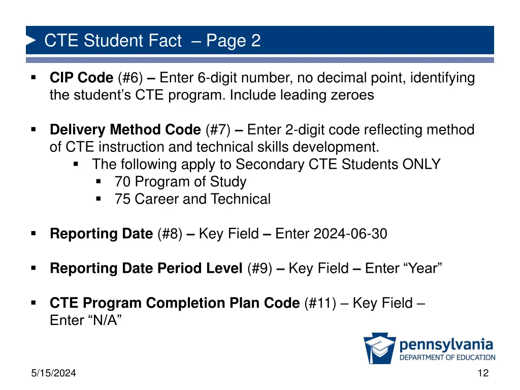 cte student fact page 2