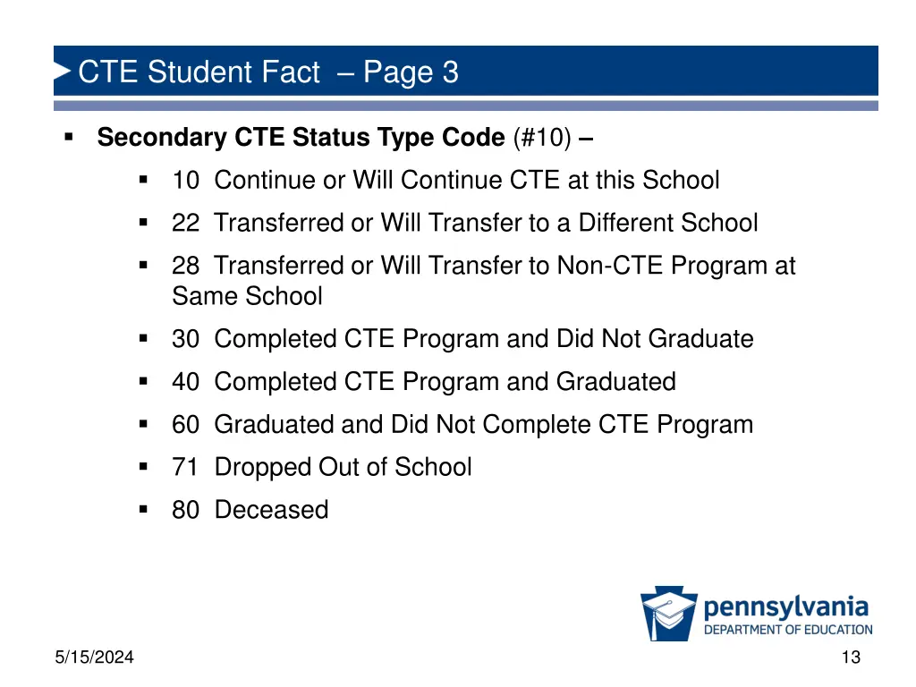 cte student fact page 3