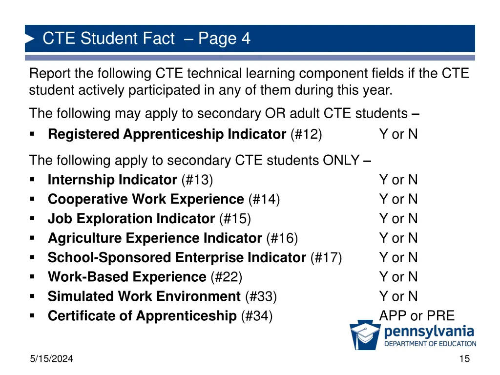 cte student fact page 4