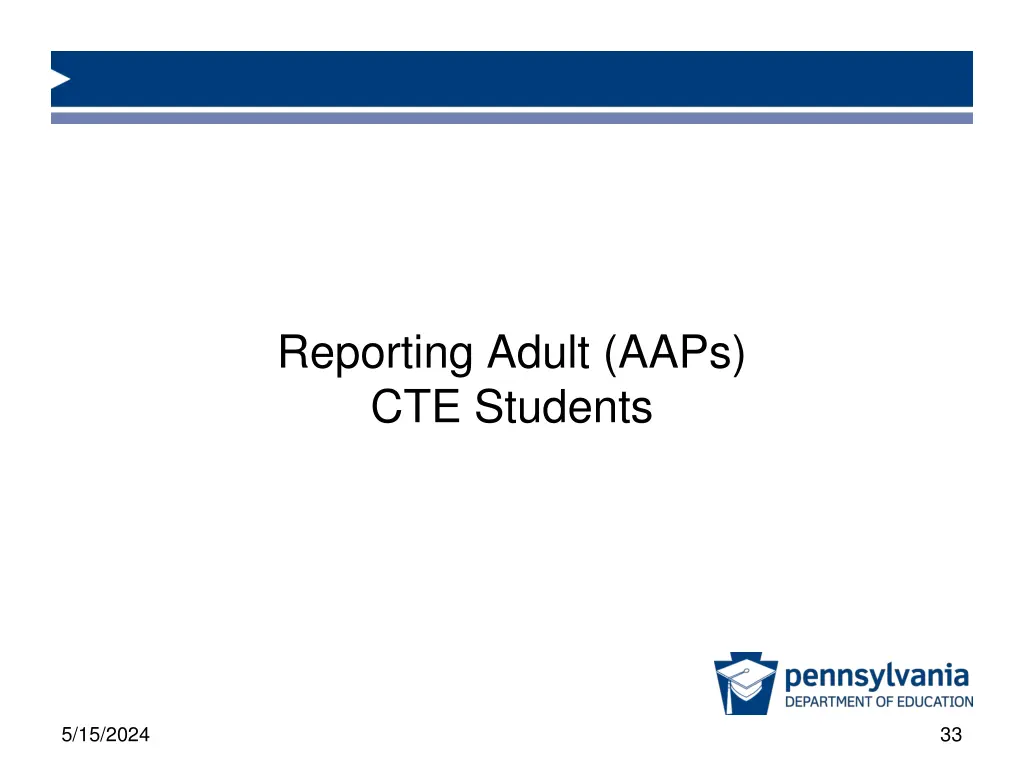reporting adult aaps cte students