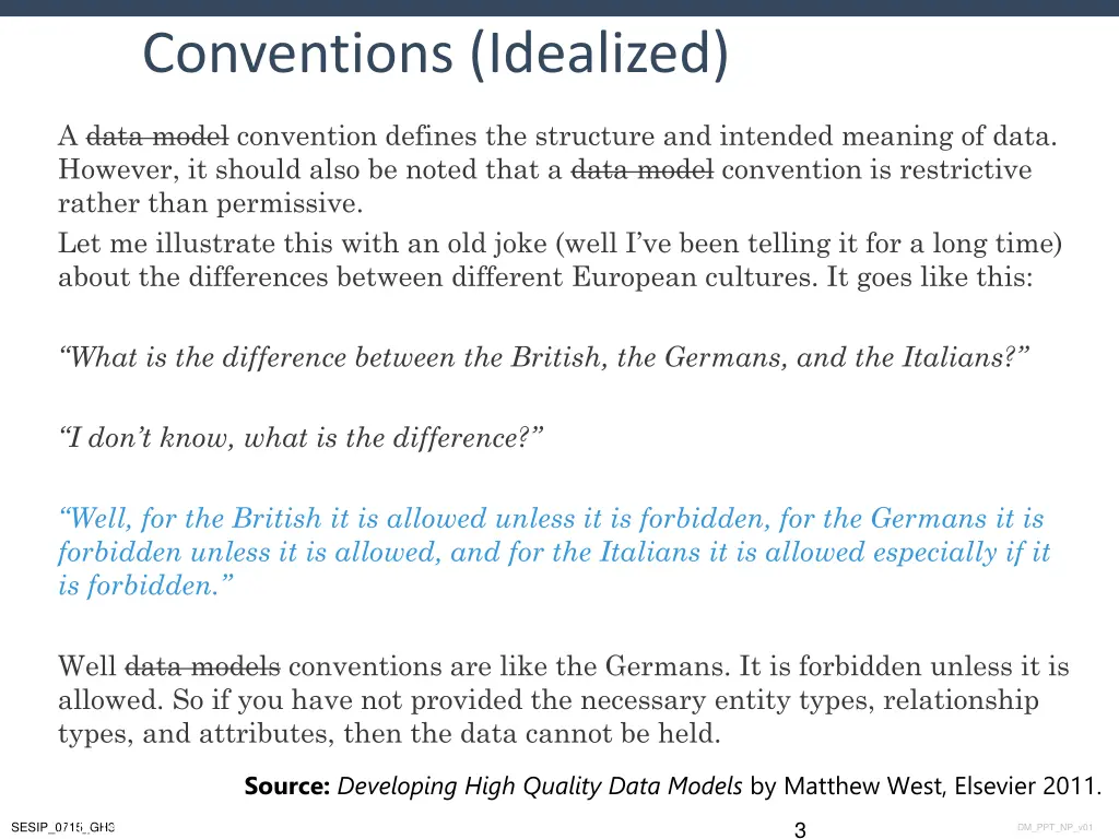 conventions idealized