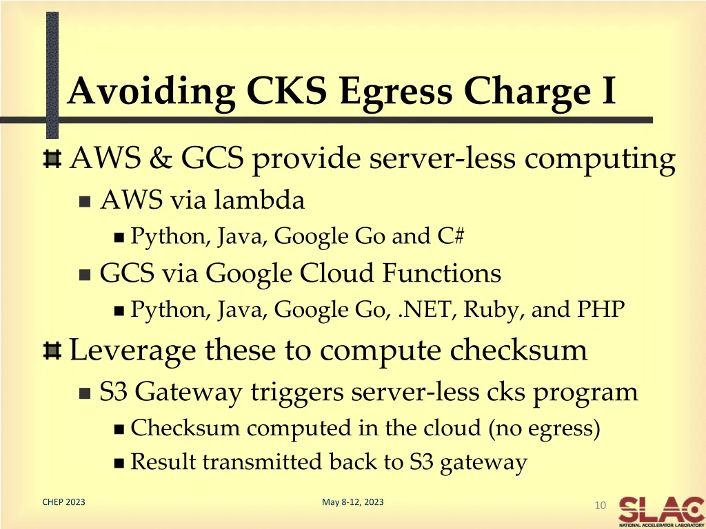 avoiding cks egress charge i