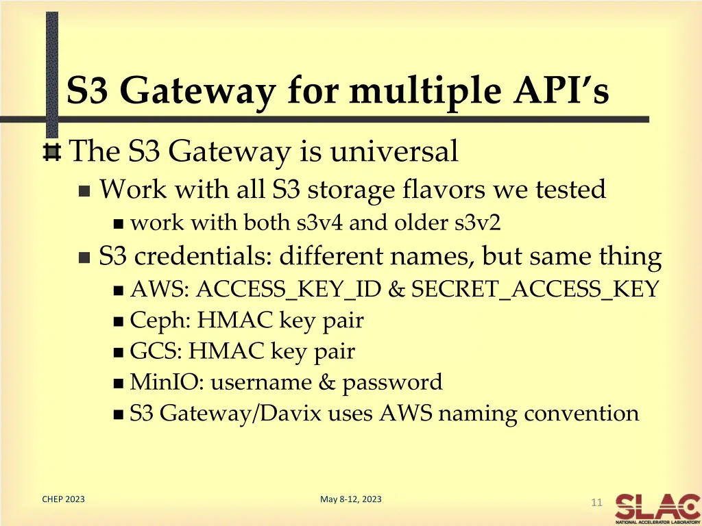 s3 gateway for multiple api s