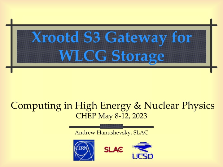 xrootd s3 gateway for wlcg storage